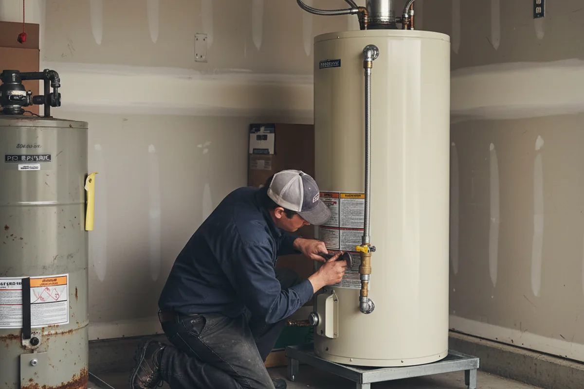 Water heater and shutoff valve replacement in Council